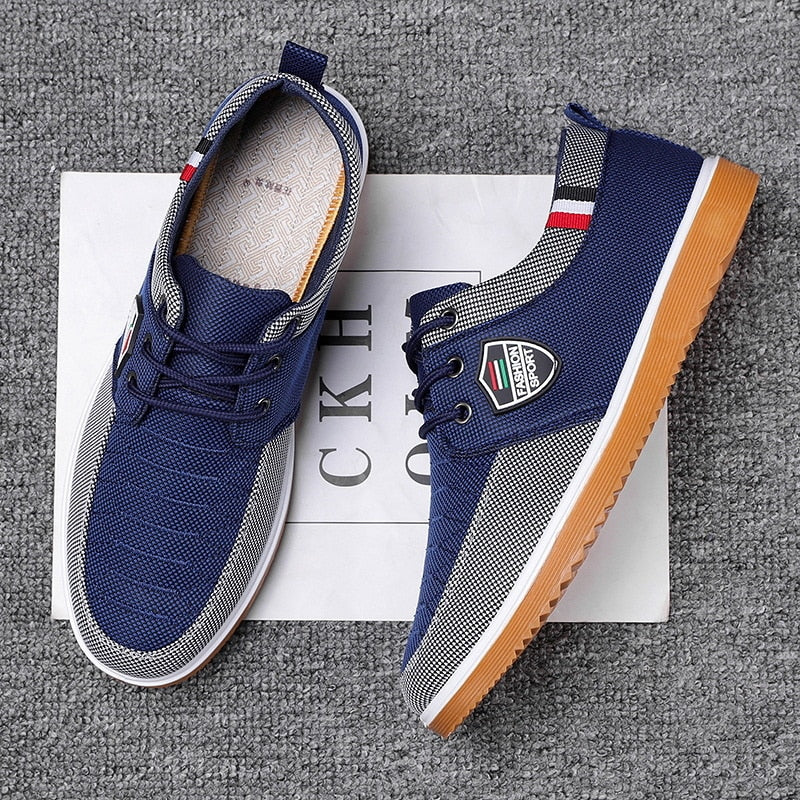 Neue Herren Leinwand Schuhe, Leichte Sport Schuhe Casual Mesh Atmungsaktive Vulkanisierte Schuhe