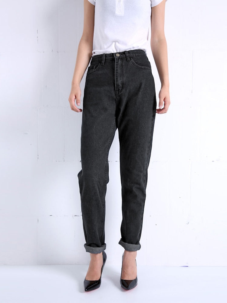 2023 Harem Jeans Hosen Vintage Hohe Taille für Damen