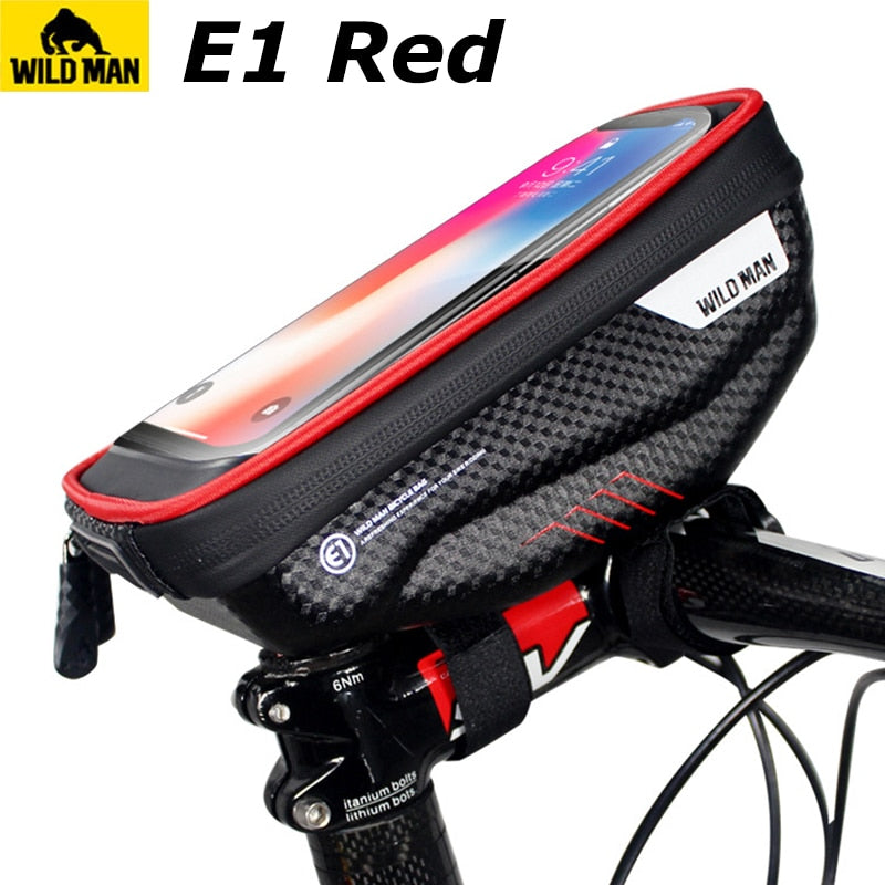 Radfahren Lenkertasche, Regenfeste 6,7 Zoll Fahrradtasche mit Touchscreen
