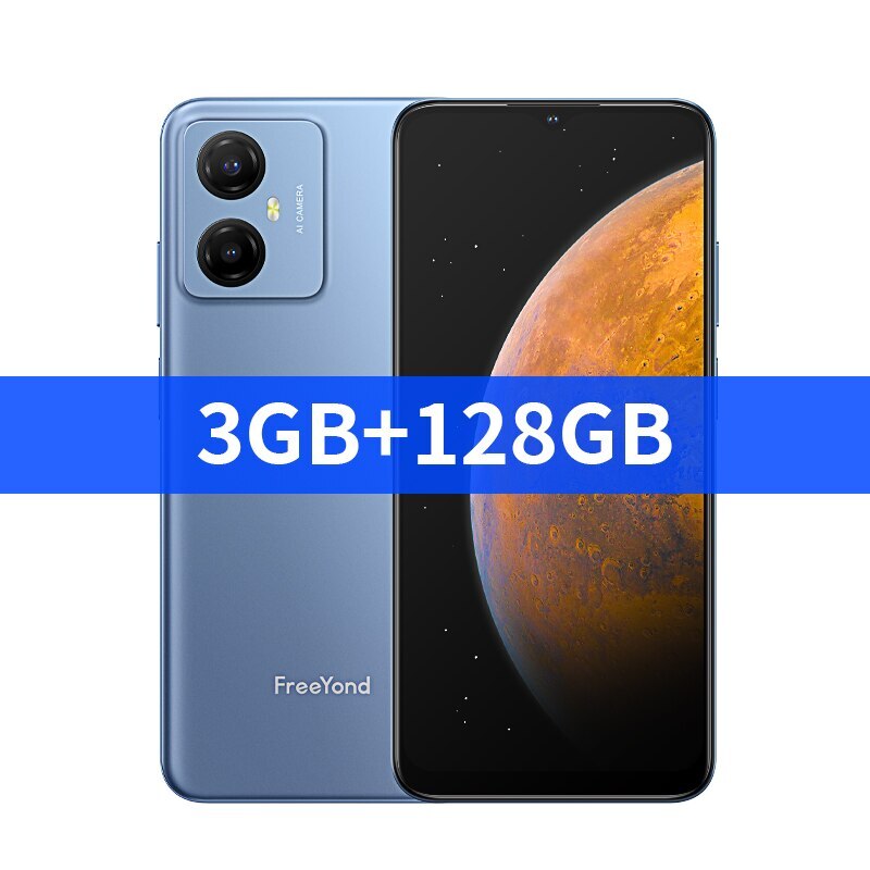 Freeyond F9 Smartphone 64 GB/128 GB 6,52 "HD+ Bildschirm 5000mah Big Battery Octa Core13MP Dual Camera 5000mAh Android Phone, 2 SIM -Karte