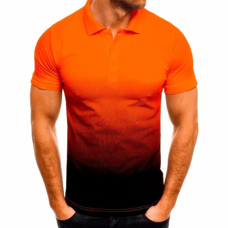 Sommer Herren 3D Druck T-shirts, Casual-Taste Kragen, 3D Gradienten Kurzarm