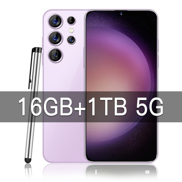 2023 neues heißes S23 Ultra Smartphone 7,3 Zoll Vollbild 4G 5G Telefon 16 TB + 1 TB 7800 mAh, Dual-Nano-SIM-Karte