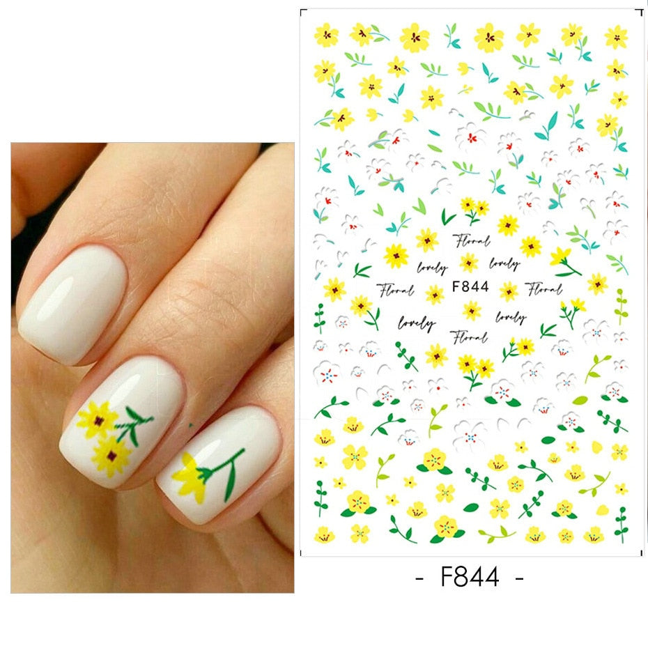 1PCS 3D Nagelzubehör, Maniküre-Nagelteile, Nageldekoration mit Liebes-Herz Aufkleber