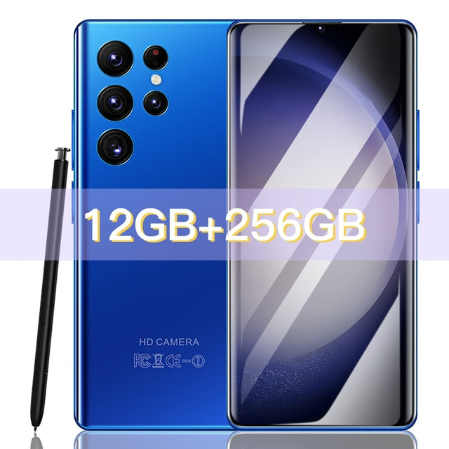 Mobiltelefone S23 Ultra 6,8 Zoll HD-Bildschirm Smartphone, Original 5G Dual Sim Android entsperrtes 72MP 6800mAh Handy