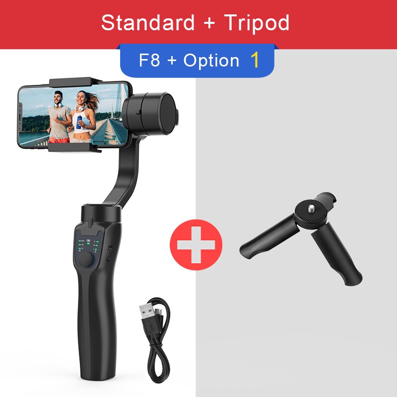 AXNEN F8 3-Achsen Handheld Gimbal Telefonstabilisator, Smartphone-Stativ / Handyhalter für iPhone Android Mobile