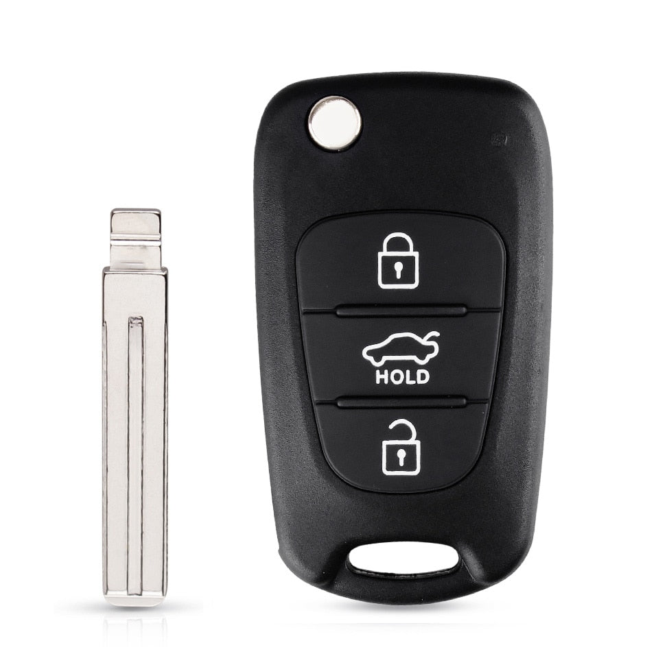 KEYYOU Neue Remote Key Shell Für Hyundai I20, I30, IX35, I35 Accent Kia Picanto Sportage K5, 3 Tasten Flip Folding remote Key Fall