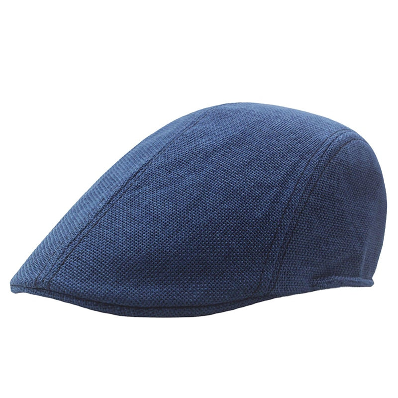 Baumwolle Newsboy Caps, Herbst / Winter Baskenmütze, Männliche Horn Retro Solide Schirmmütze