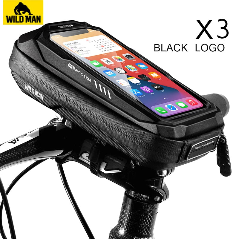 Radfahren Lenkertasche, Regenfeste 6,7 Zoll Fahrradtasche mit Touchscreen