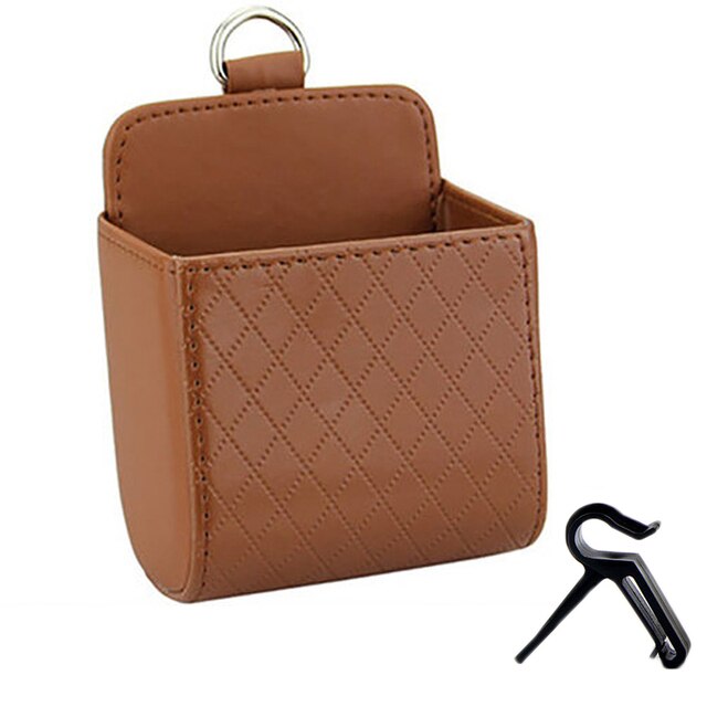 1pc Auto Lagerung Organizer Box, Tasche Air Vent Dashboard, Leder Telefonhalter für Auto