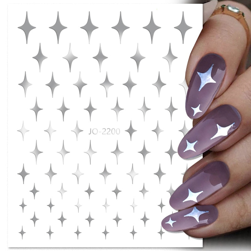 1PCS 3D Nagelzubehör, Maniküre-Nagelteile, Nageldekoration mit Liebes-Herz Aufkleber