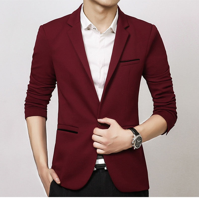 Marke Mens Casual Blazer Herbst / Frühling Mode, Dünne Klage Jacke für Männer, M ~ 5XL