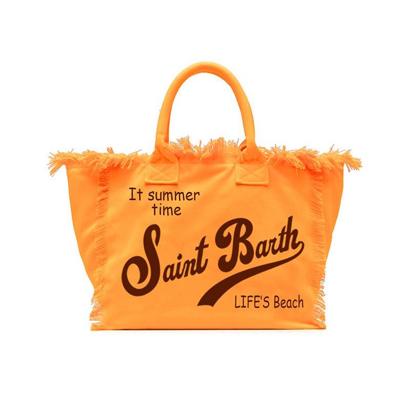 Saint Barth Gedruckte Damen Handtasche, Gedruckte Reisetasche Große Kapazität, Design Sommer Freizeit-Urlaub Quaste