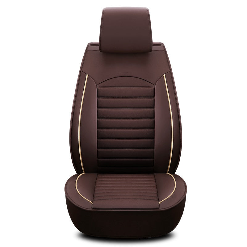 Luxus-Qualitäts-Leder-Autositzbezug, bequemer Vier-Jahreszeiten-Universal-Vorder-/Hinten-/Komplettbezug-Kissen-Autositzschutz