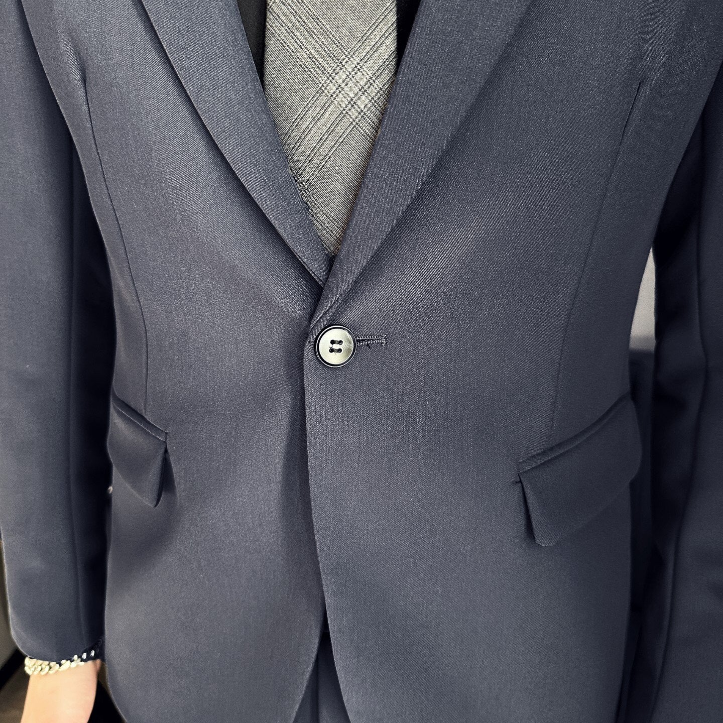 2023 Lässiger zweiteiliger Anzug für Herren mit neuer Textur, hochwertiger Slim-Fit-Anzug mit Jacke und Hose, strukturierter Slim-Fit-Anzug