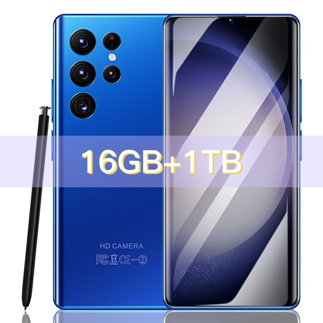 Mobiltelefone S23 Ultra 6,8 Zoll HD-Bildschirm Smartphone, Original 5G Dual Sim Android entsperrtes 72MP 6800mAh Handy