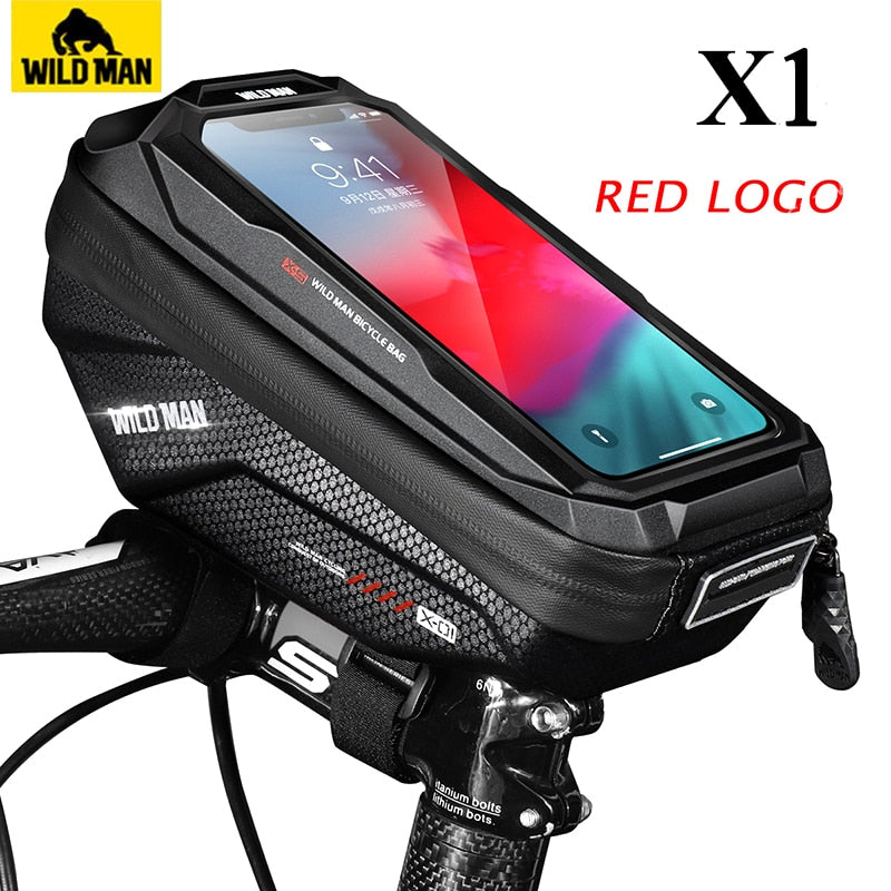 Radfahren Lenkertasche, Regenfeste 6,7 Zoll Fahrradtasche mit Touchscreen