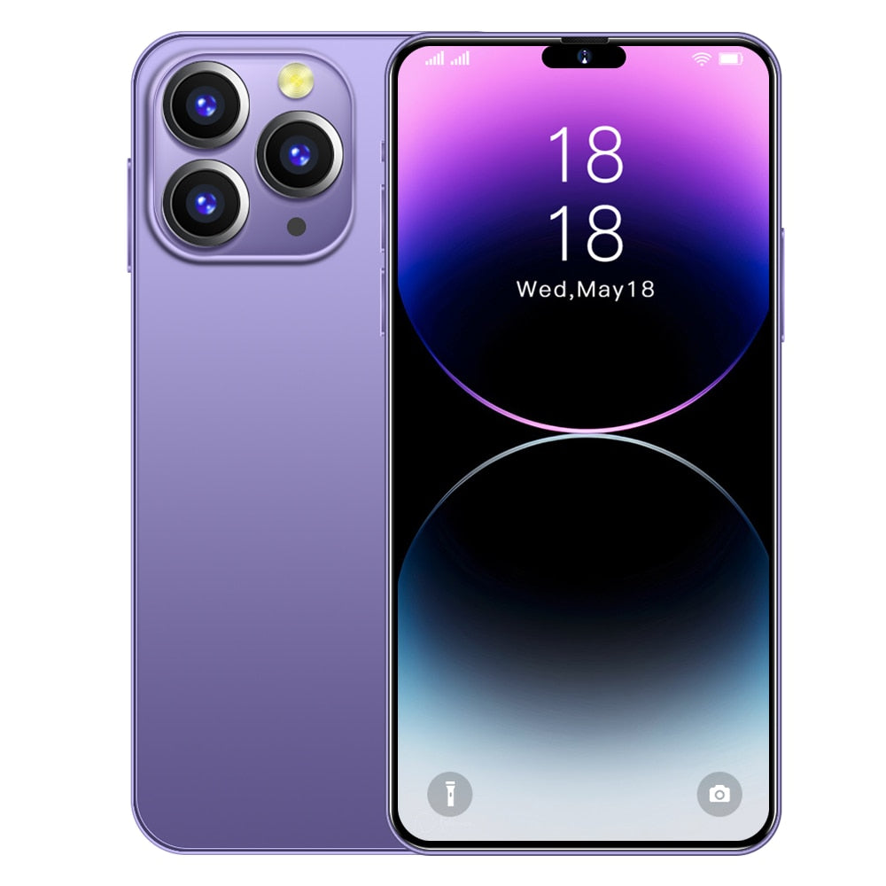 Neues i15 Pro Max Android 2023 Original-Smartphone, HD-Vollbild 16 GB + 1 TB Mobiltelefone entsperrte globale Version 4G / 5G-Handy