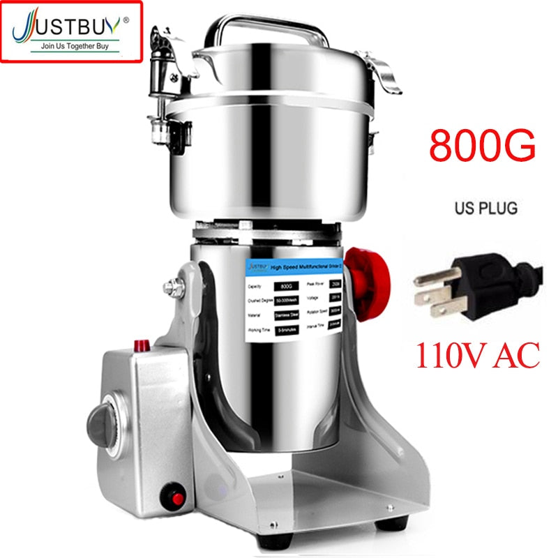 Große Kapazität 2500G / 3000W Kräutermühle, Leistungsstarke Mühle für Getreide, Gewürze, Mixer und Trockenfutter Mühle