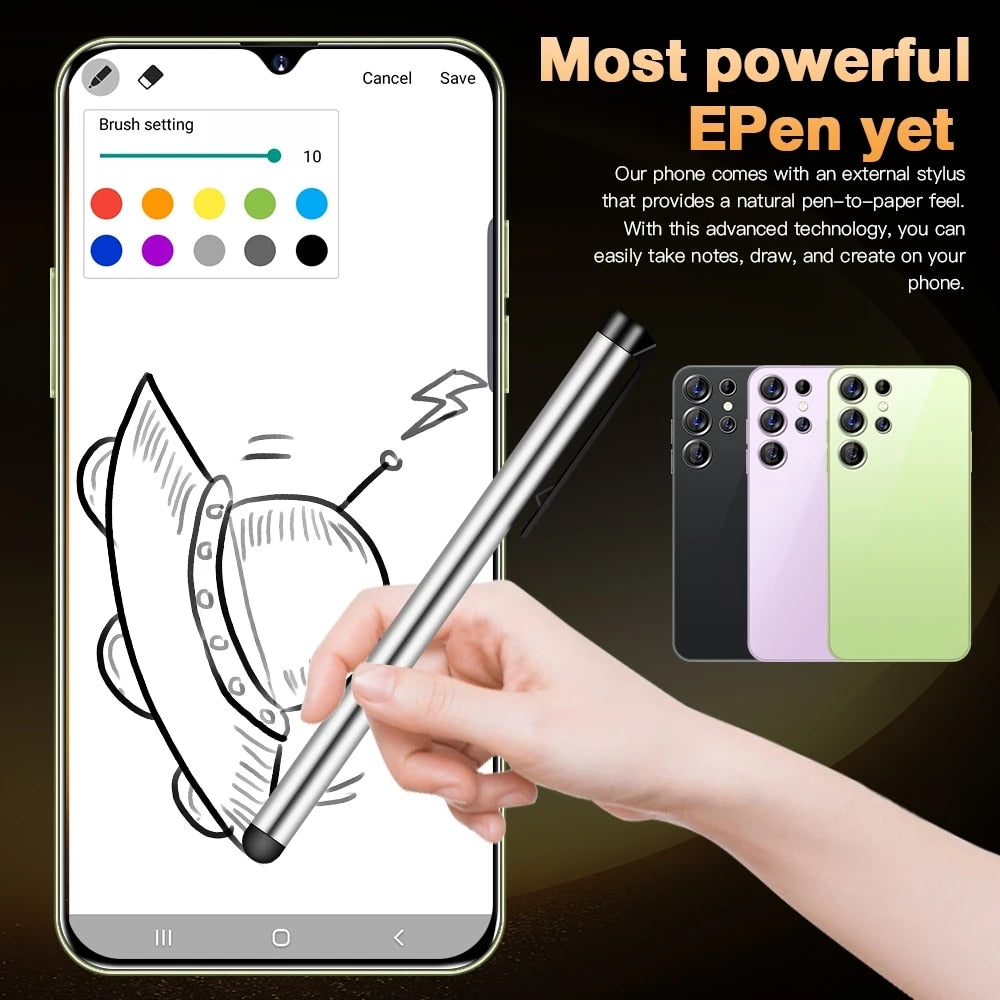 2023 neues heißes S23 Ultra Smartphone 7,3 Zoll Vollbild 4G 5G Telefon 16 TB + 1 TB 7800 mAh, Dual-Nano-SIM-Karte