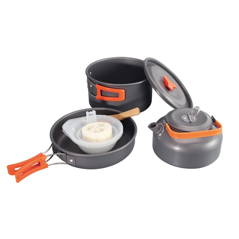 Camping cookware Set, Outdoor-Kochset, Reisegeschirr, Besteck, Utensilien, Wanderpicknick-Set
