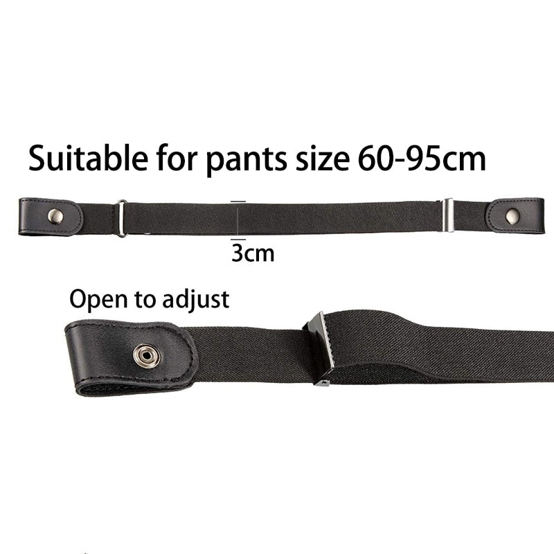 Schnallenfreier Gürtel für Jeanshosen, Kleider, modischer, elastischer Taillengürtel ohne Schnalle für Damen/Herren, keine Ausbuchtung, kein Ärger