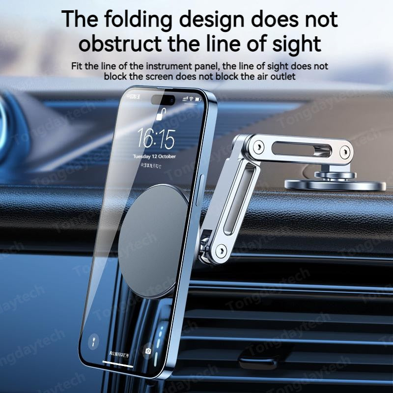 Magnetische Autotelefonhalterung mit 360° Rotation, faltbarer Telefonständer für iPhone 14, 13, 12, 11 Pro Max, Samsung S23, Xiaomi