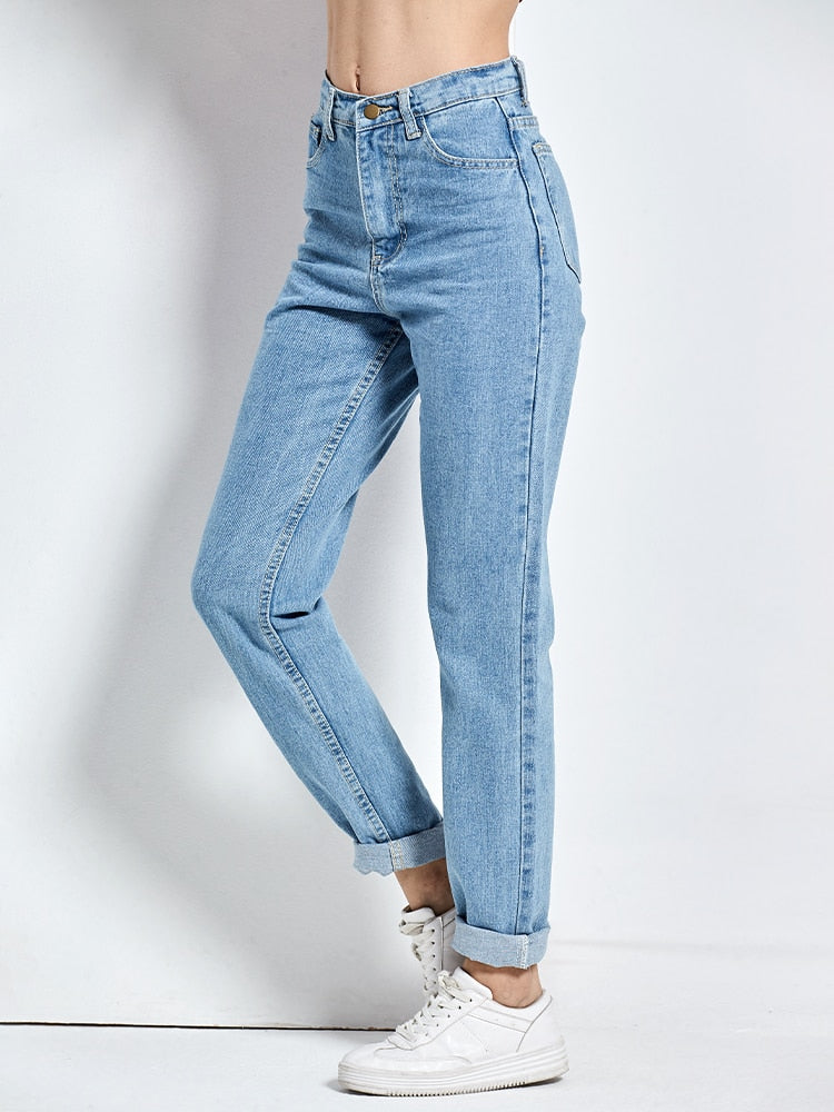 2023 Harem Jeans Hosen Vintage Hohe Taille für Damen