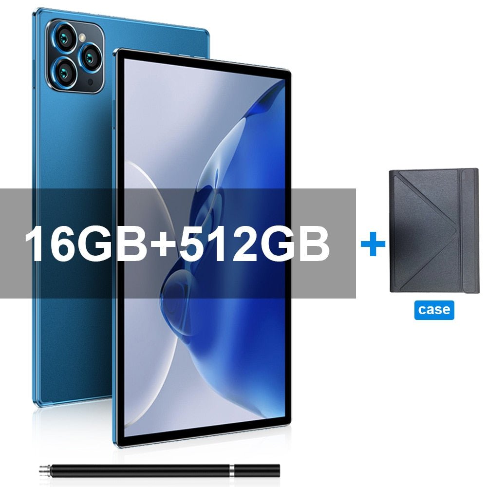 2023 Neues Tablet Android S23 Ultra 10,1 Zoll HD 16G+512GB, 5G Dual-SIM-Karte, WIFI Google Play Tablets für Laptop