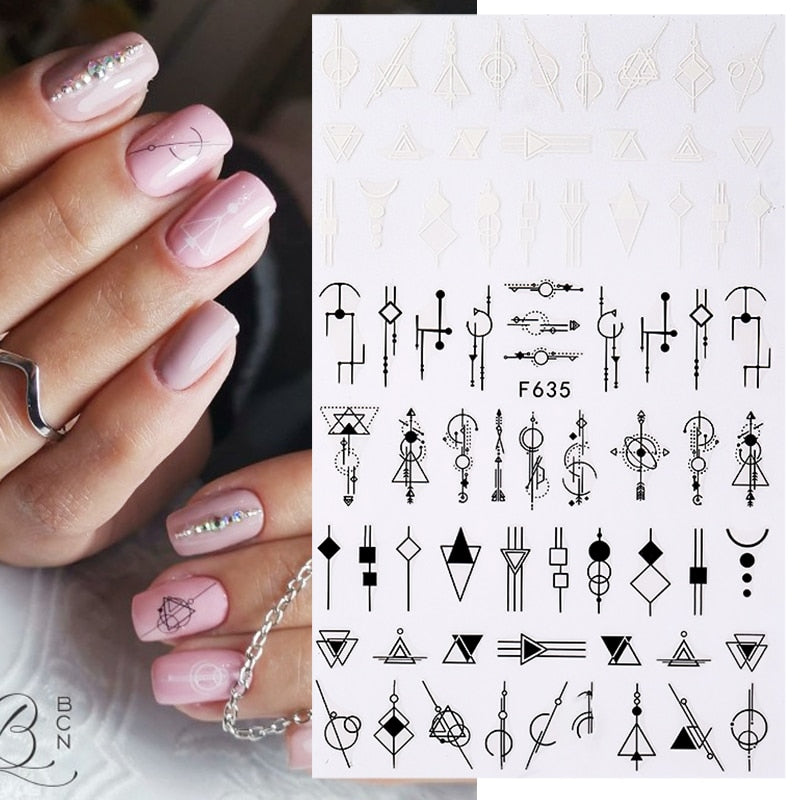 1PCS 3D Nagelzubehör, Maniküre-Nagelteile, Nageldekoration mit Liebes-Herz Aufkleber