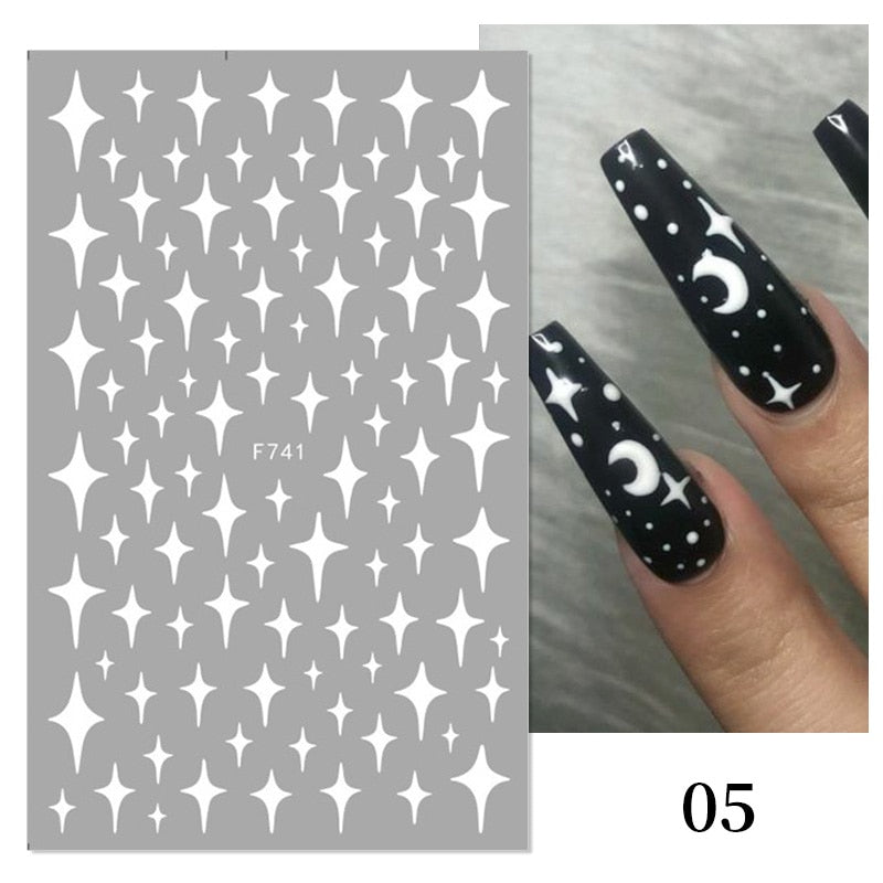 1PCS 3D Nagelzubehör, Maniküre-Nagelteile, Nageldekoration mit Liebes-Herz Aufkleber