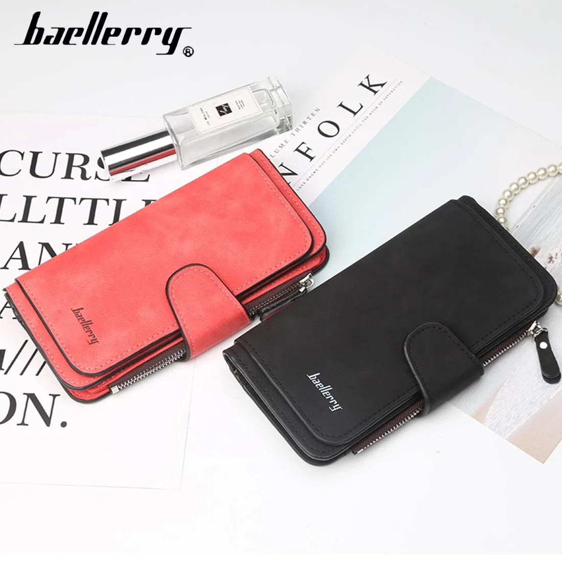 2023 Women Wallets Fashion Long PU Leather Top Quality Card Holder Classic Female Purse Zipper Wallet For Women