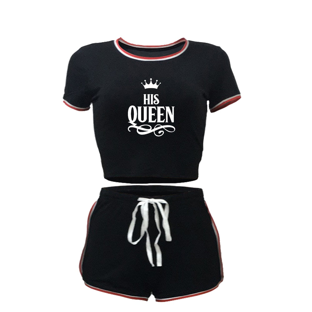 2-teilige Shorts-Sets für Damen-Outfits, kurzärmelige Trainingskleidung, Sportbekleidung für den Sommer