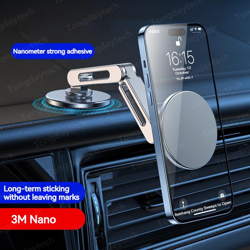 Magnetische Autotelefonhalterung mit 360° Rotation, faltbarer Telefonständer für iPhone 14, 13, 12, 11 Pro Max, Samsung S23, Xiaomi