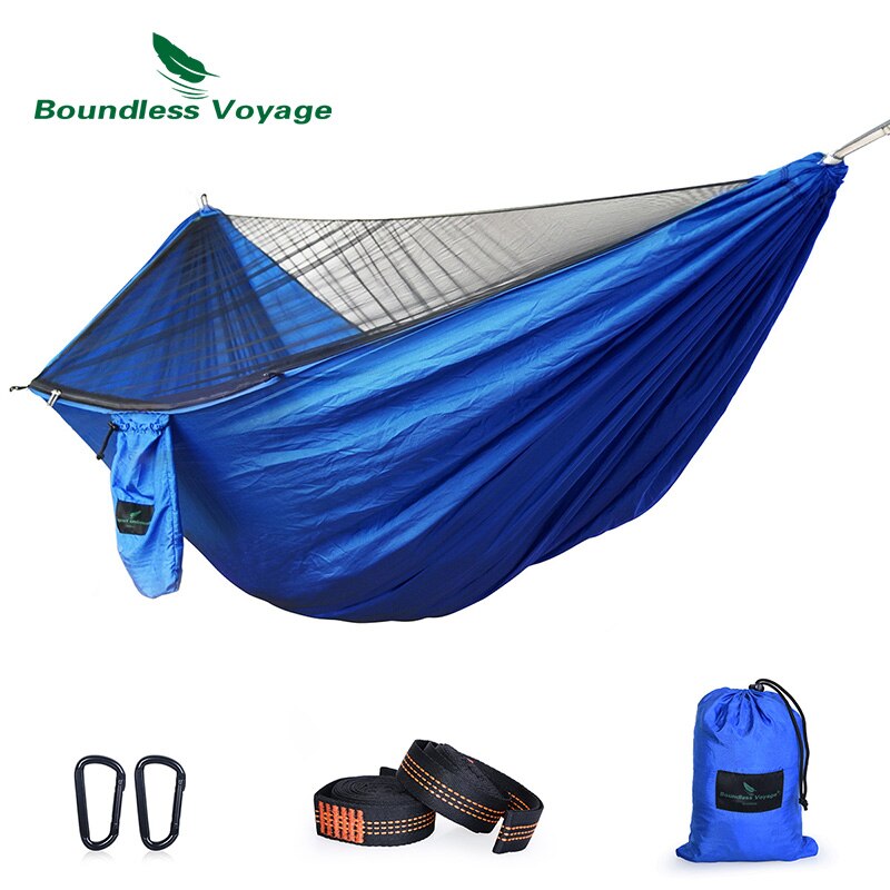 Boundless Voyage Camping-Hängematte mit Baumgurten, Karabiner Outdoor Hängebett Schaukel