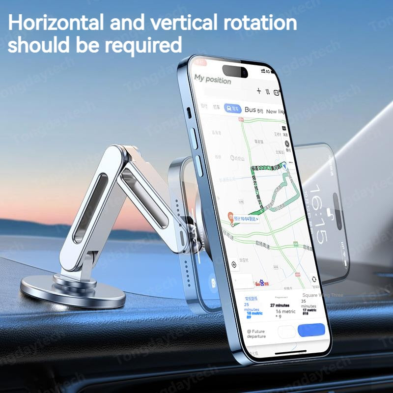 Magnetische Autotelefonhalterung mit 360° Rotation, faltbarer Telefonständer für iPhone 14, 13, 12, 11 Pro Max, Samsung S23, Xiaomi