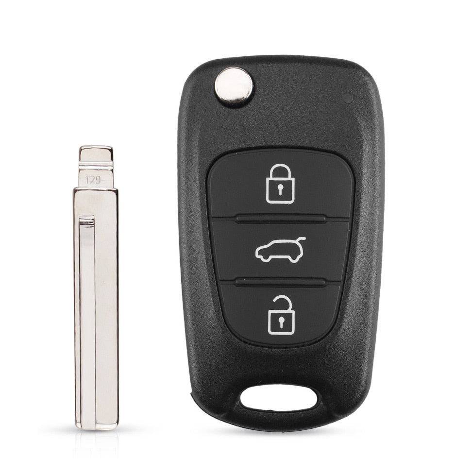 KEYYOU Neue Remote Key Shell Für Hyundai I20, I30, IX35, I35 Accent Kia Picanto Sportage K5, 3 Tasten Flip Folding remote Key Fall
