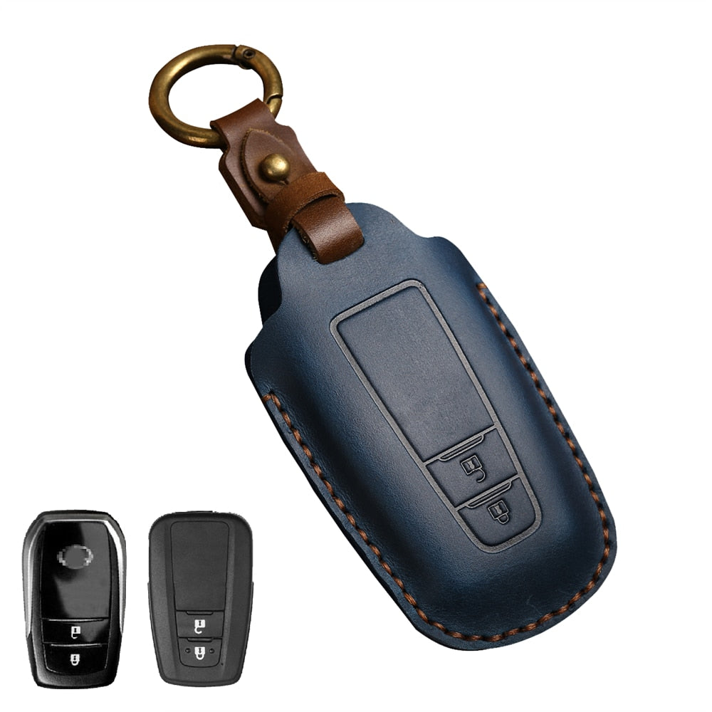 Neue Leder-Schlüsselhülle für Toyota Camry, Corolla, RAV4, Prius, CHR / C-HR, Corolla Avalon, GT86 2015–2020