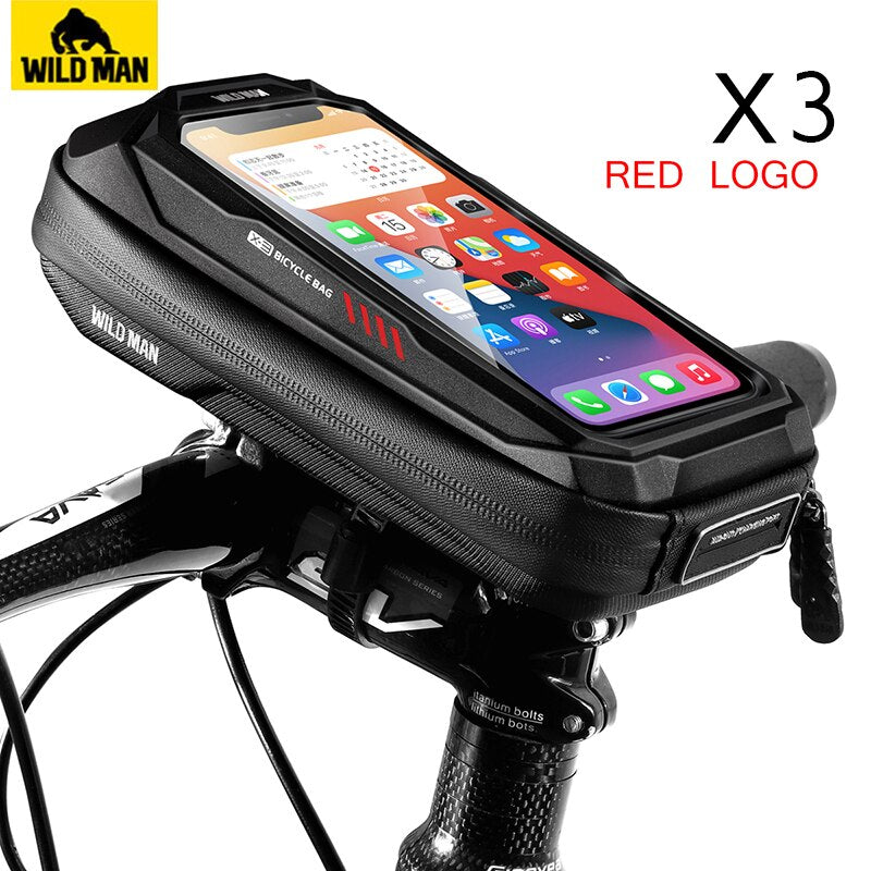 Radfahren Lenkertasche, Regenfeste 6,7 Zoll Fahrradtasche mit Touchscreen
