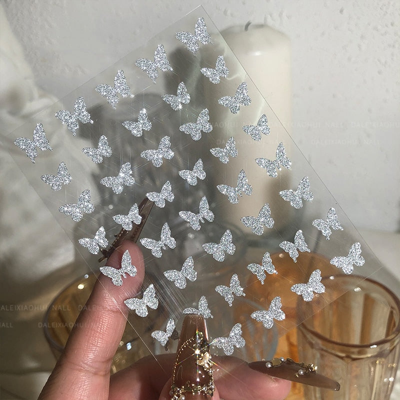 1PCS 3D Nagelzubehör, Maniküre-Nagelteile, Nageldekoration mit Liebes-Herz Aufkleber