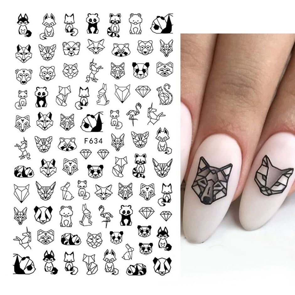 1PCS 3D Nagelzubehör, Maniküre-Nagelteile, Nageldekoration mit Liebes-Herz Aufkleber