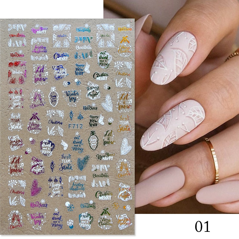 1PCS 3D Nagelzubehör, Maniküre-Nagelteile, Nageldekoration mit Liebes-Herz Aufkleber