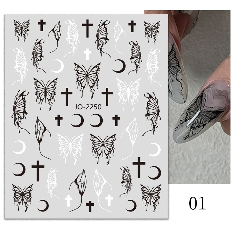 1PCS 3D Nagelzubehör, Maniküre-Nagelteile, Nageldekoration mit Liebes-Herz Aufkleber