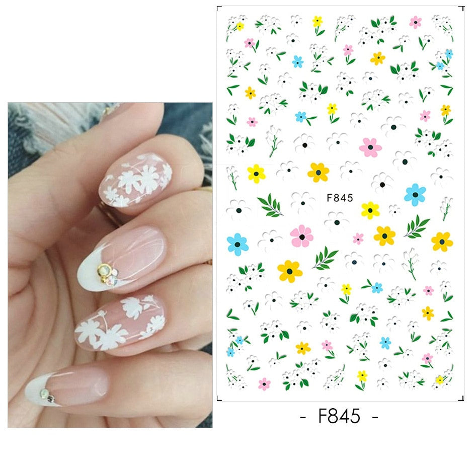 1PCS 3D Nagelzubehör, Maniküre-Nagelteile, Nageldekoration mit Liebes-Herz Aufkleber
