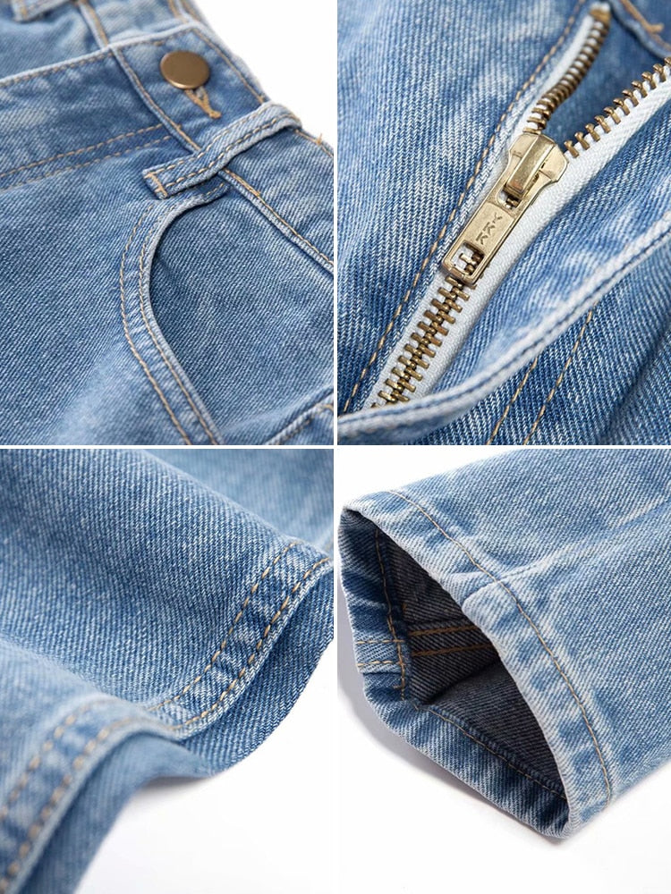 2023 Harem Jeans Hosen Vintage Hohe Taille für Damen