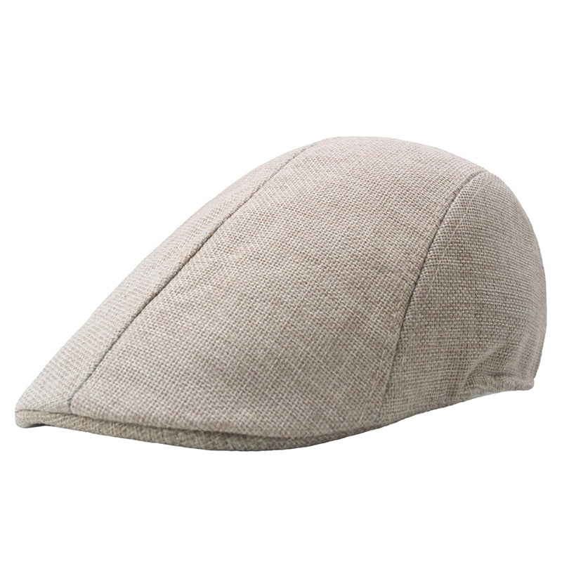 Baumwolle Newsboy Caps, Herbst / Winter Baskenmütze, Männliche Horn Retro Solide Schirmmütze