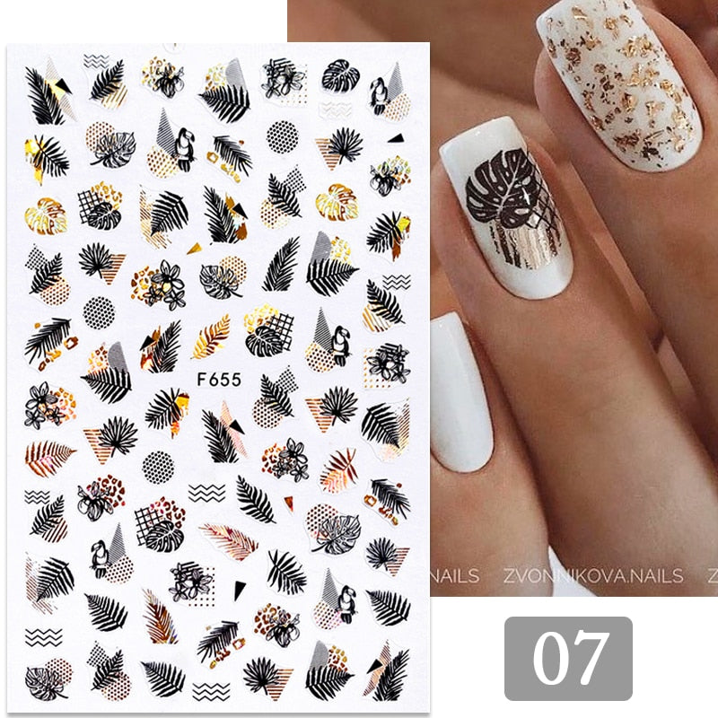 1PCS 3D Nagelzubehör, Maniküre-Nagelteile, Nageldekoration mit Liebes-Herz Aufkleber
