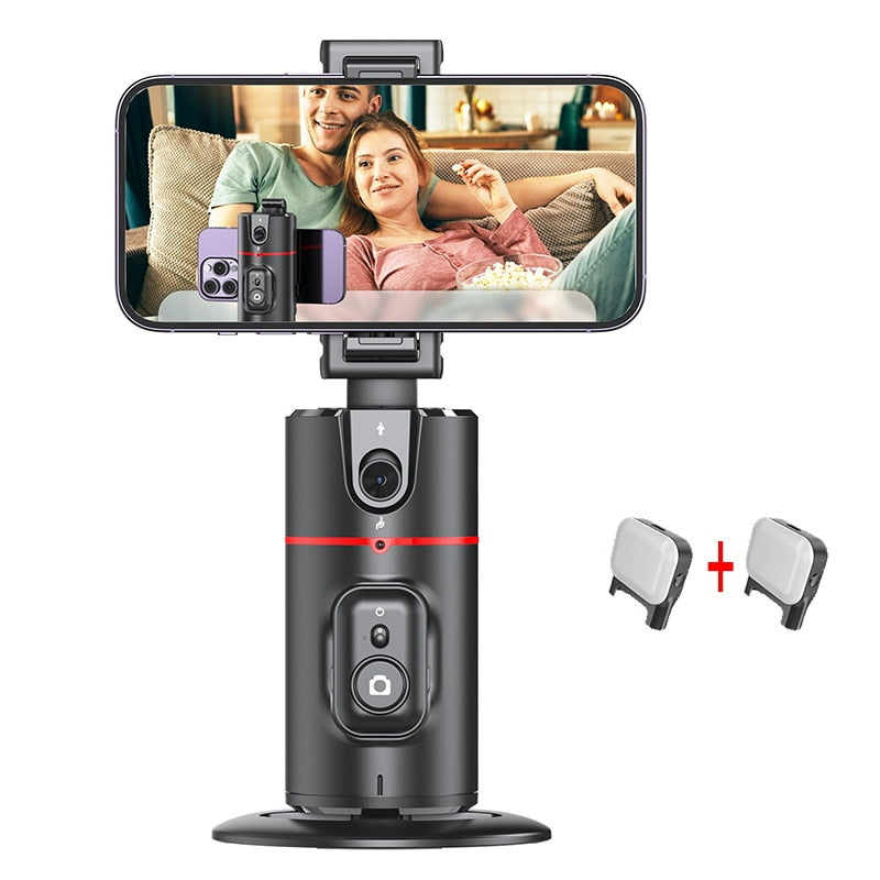 Selfie-Stick mit Stabilisator, automatische Gesichtsverfolgung, abnehmbarer Telefonclip, kabelloser Selfie-Stick
