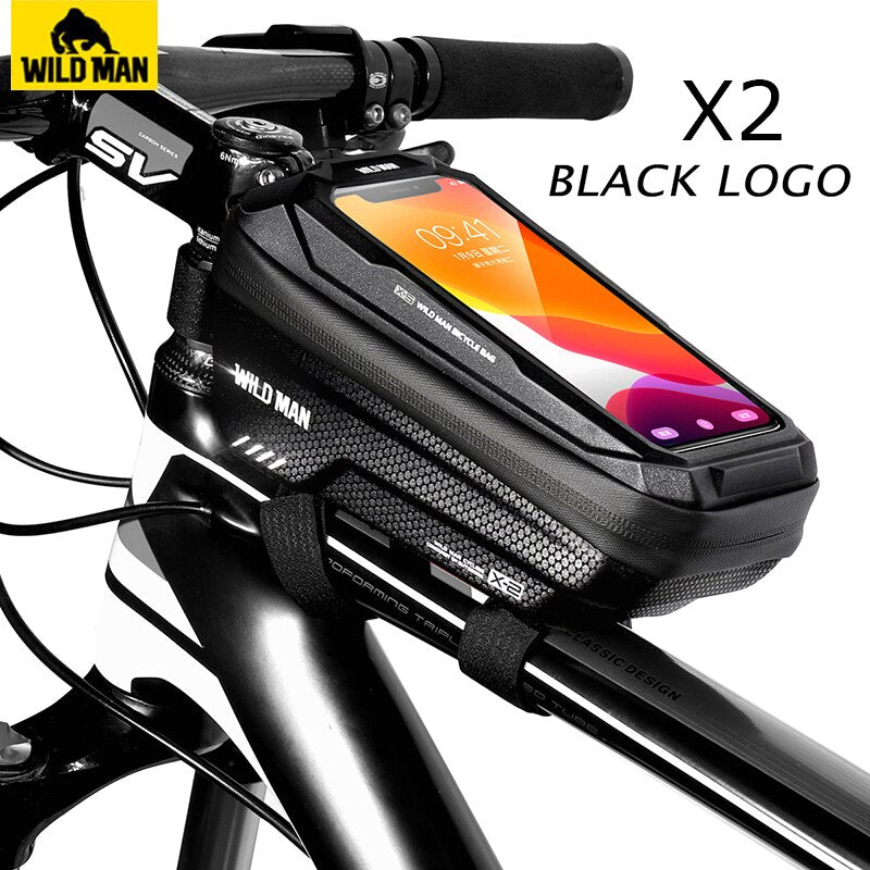Radfahren Lenkertasche, Regenfeste 6,7 Zoll Fahrradtasche mit Touchscreen