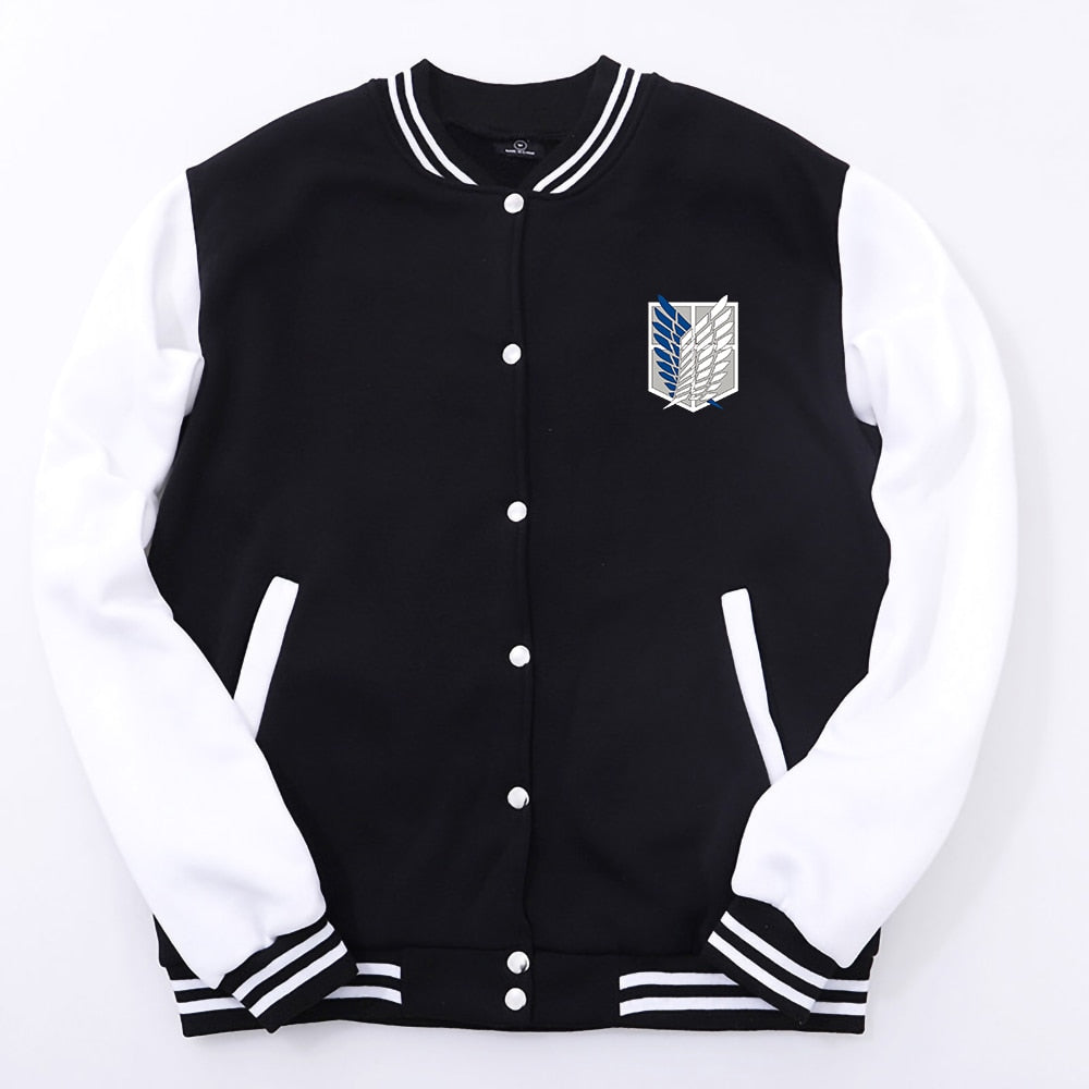 Baseball Uniform Wings Of Freedom, Fleece Mantel Japan, Anime Trainingsanzug für Männer