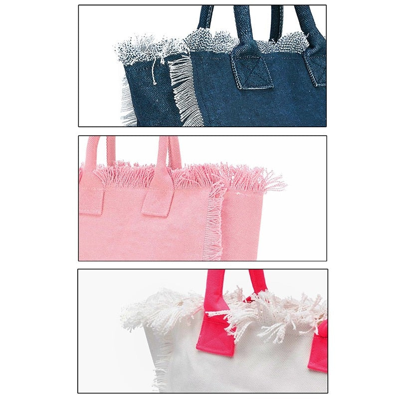 Saint Barth Gedruckte Damen Handtasche, Gedruckte Reisetasche Große Kapazität, Design Sommer Freizeit-Urlaub Quaste